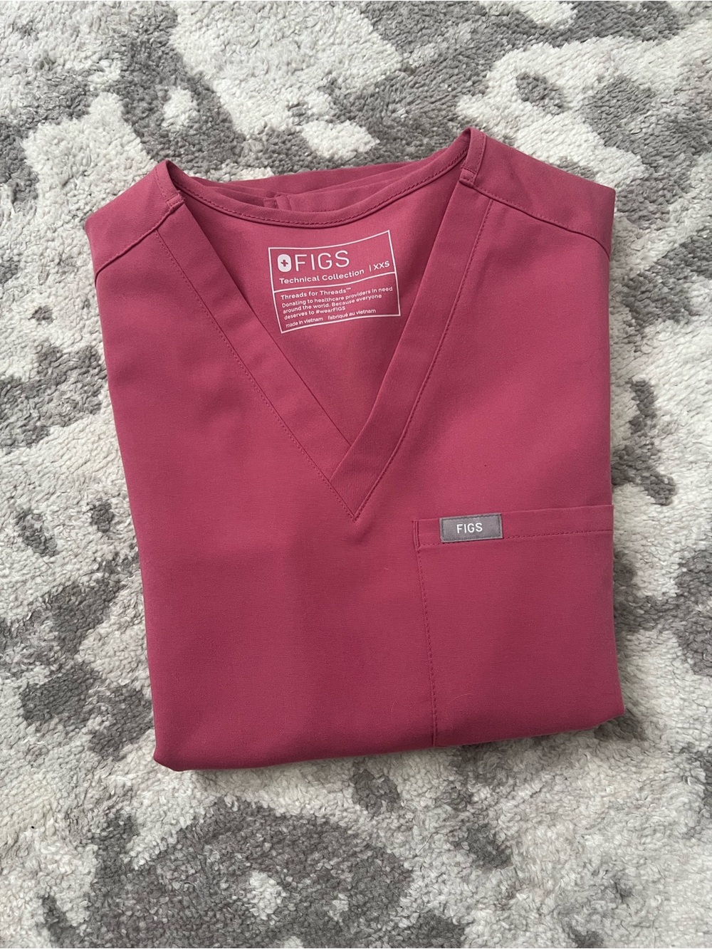 Figs quartz BCA Catarina scrub top xxs